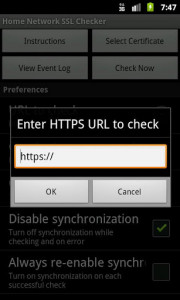 اسکرین شات برنامه Home Network SSL Checker 2