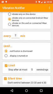 اسکرین شات برنامه Vibration Notifier 2