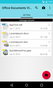 اسکرین شات 1 برنامه Office Documents Viewer