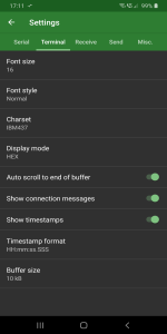 اسکرین شات 6 برنامه Serial USB Terminal