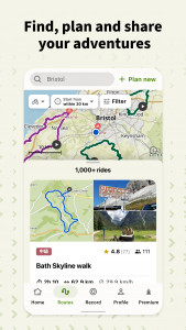اسکرین شات برنامه komoot - hike, bike & run 1