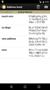 اسکرین شات برنامه Dogecoin Wallet 2
