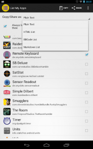 اسکرین شات برنامه List My Apps 1