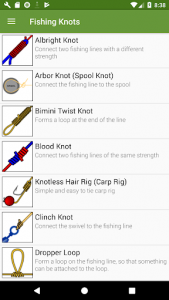 اسکرین شات برنامه Fishing Knots 1