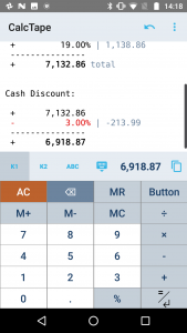 اسکرین شات برنامه CalcTape Calculator with Tape 1