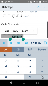 اسکرین شات 2 برنامه CalcTape Calculator with Tape