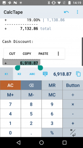 اسکرین شات برنامه CalcTape Calculator with Tape 2