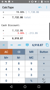 اسکرین شات 1 برنامه CalcTape Calculator with Tape