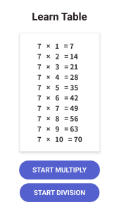 اسکرین شات 2 بازی Times Table  - Learn Math