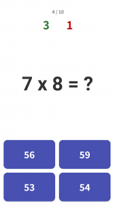اسکرین شات 3 بازی Multiplication Games Math quiz