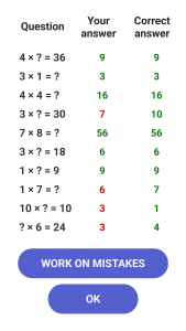 اسکرین شات 4 بازی Multiplication Games Math quiz