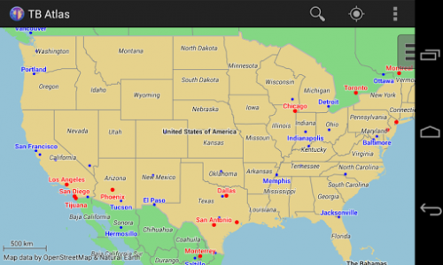 اسکرین شات برنامه TB Atlas & World Map 2