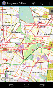 اسکرین شات برنامه Bangalore Offline City Map 1