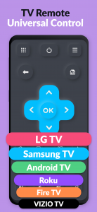 اسکرین شات برنامه Remote + LG, Roku, Fire TV 1