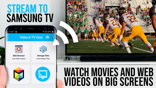 اسکرین شات 1 برنامه TV Cast for Samsung TV