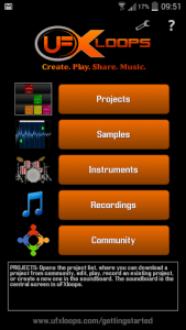 اسکرین شات برنامه uFXloops Music Studio 1