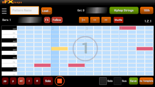 اسکرین شات برنامه uFXloops Music Studio 6