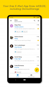 اسکرین شات 1 برنامه WEB.DE Mail & Cloud