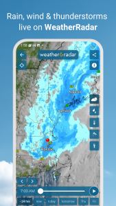 اسکرین شات 1 برنامه Weather & Radar - Storm radar
