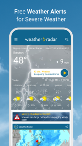 اسکرین شات 2 برنامه Weather & Radar - Storm radar