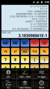 اسکرین شات برنامه Scientific Calculator 3 5