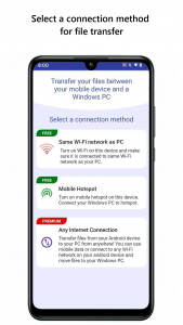 اسکرین شات برنامه Mobile to PC File Transfer 1