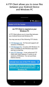 اسکرین شات برنامه Mobile to PC File Transfer 4