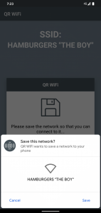 اسکرین شات برنامه QR WiFi Connection 2