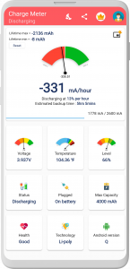 اسکرین شات برنامه Charge Meter 2