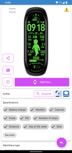 اسکرین شات 4 برنامه MiBand7 WatchFaces