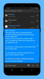 اسکرین شات 5 برنامه File Locker - Protect files