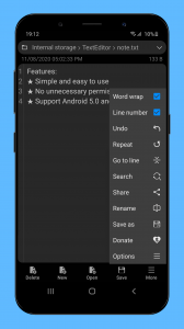 اسکرین شات 2 برنامه Text Editor - Plain Notepad