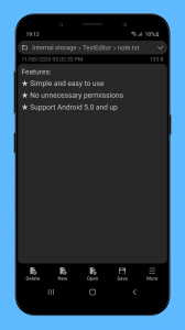 اسکرین شات 1 برنامه Text Editor - Plain Notepad