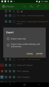 اسکرین شات 7 برنامه AFWall+ (Android Firewall +)