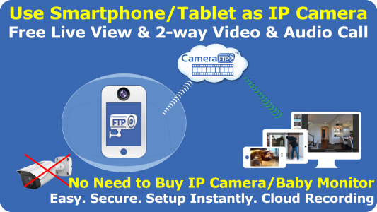 اسکرین شات 1 برنامه Mobile Security Camera (FTP)