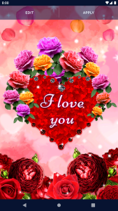 اسکرین شات 6 برنامه Diamond Hearts Live Wallpaper