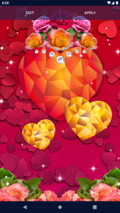اسکرین شات برنامه Diamond Hearts Live Wallpaper 7