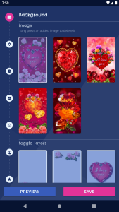 اسکرین شات 1 برنامه Diamond Hearts Live Wallpaper