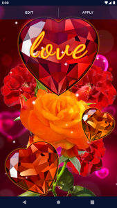 اسکرین شات 4 برنامه Diamond Hearts Live Wallpaper
