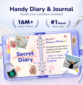 اسکرین شات برنامه Diary with Lock: Diary Journal 1