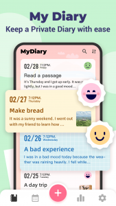 اسکرین شات برنامه Diary with Lock: Daily Journal 4