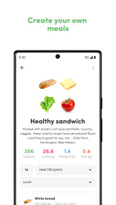 اسکرین شات 6 برنامه Calorie, Carb & Fat Counter