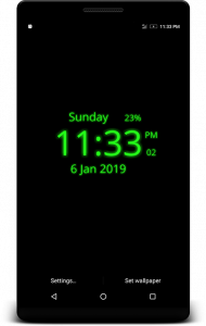 اسکرین شات برنامه Digital Clock Live Wallpaper 1