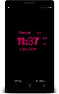 اسکرین شات برنامه Digital Clock Live Wallpaper 5