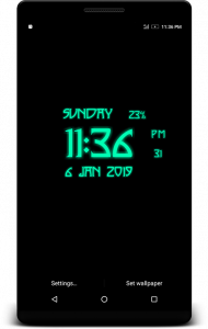 اسکرین شات برنامه Digital Clock Live Wallpaper 6