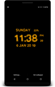 اسکرین شات برنامه Digital Clock Live Wallpaper 7