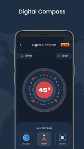 اسکرین شات 1 برنامه Digital Compass & Weather LIVE