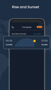 اسکرین شات 6 برنامه Digital Compass & Weather LIVE