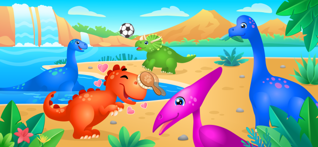 اسکرین شات 1 بازی Kids dinosaur games for baby