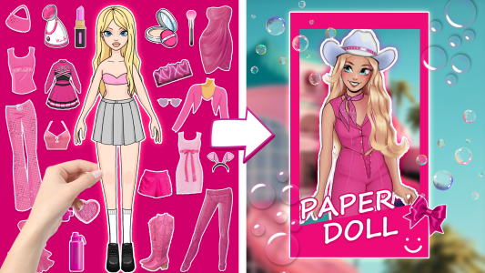 اسکرین شات 5 بازی Magic Paper Dolls Dress Up DIY